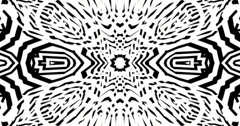 Black White Pattern Background Symmetric Pixels Modern Abstract Stock Illustration