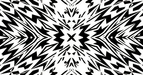 Black White Pattern Background Symmetric Pixels Modern Abstract Stock Illustration