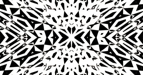 Black White Pattern Background Symmetric Pixels Modern Abstract Ilustração Stock
