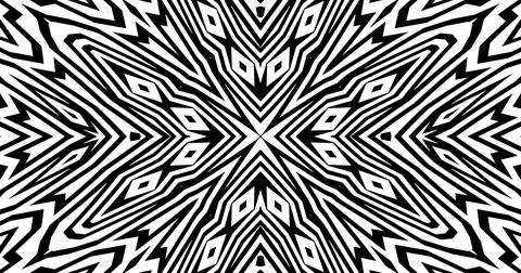 Black White Pattern Background Symmetric Pixels Modern Abstract Stock Illustration