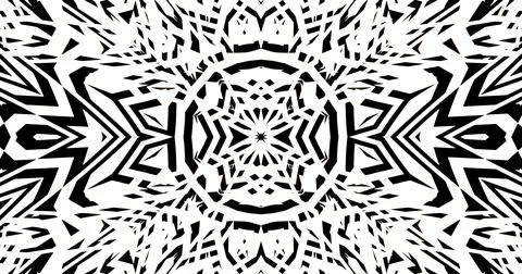 Black White Pattern Background Symmetric Pixels Modern Abstract Stock Illustration