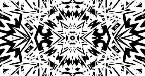 Black White Pattern Background Symmetric Pixels Modern Abstract Stock Illustration