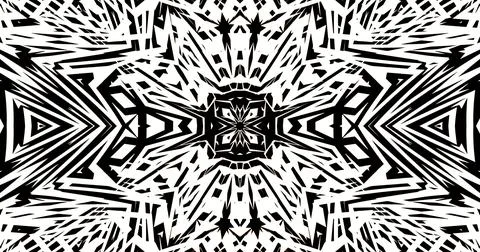 Black White Pattern Background Symmetric Pixels Modern Abstract Stock Illustration