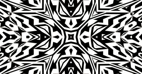 Black White Pattern Background Symmetric Pixels Modern Abstract Stock Illustration
