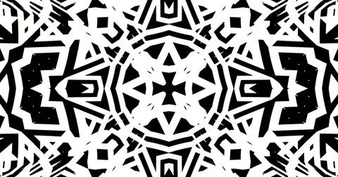 Black White Pattern Background Symmetric Pixels Modern Abstract Illustrazione stock