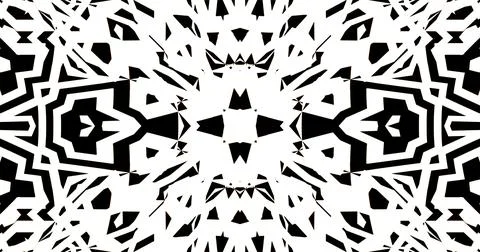 Black White Pattern Background Symmetric Pixels Modern Abstract Stock Illustration