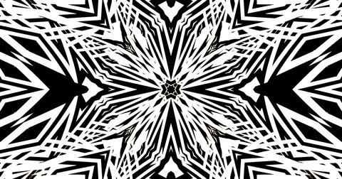 Black White Pattern Background Symmetrical Pixels Modern Abstract Ilustração Stock