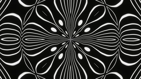 Black-white pattern, cyclical endless animation Stock Footage 211025032