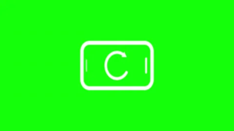 Black White Phone Logo Horizontal 16:9 Green Screen 库存影片 340461580