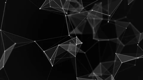Black white plexus with dots, lines, triangles. Background information for Видео 80750919