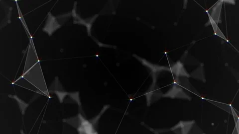 Black white plexus with dots, lines, triangles. Background information for 스톡 동영상 80796898