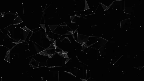 Black white plexus with dots, lines, triangles. Background information for 库存影片 80901488