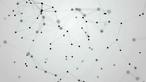 Black white plexus with dots, lines, triangles. Stock Footage 93774853