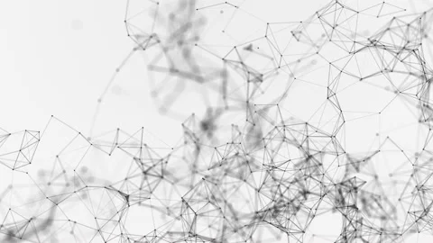 Black white plexus with dots, lines, triangles. Background information for Stock Footage 154469483