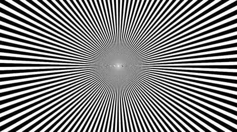 Black &amp; White Psychedelic Spinning Loop 01 25 fps Stock Footage 8959585