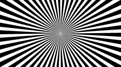 Black &amp; White Psychedelic Spinning Loop 03 30 fps Stock Footage 8960057