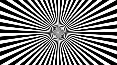 Black &amp; White Psychedelic Spinning Loop 03 24 fps Stock Footage 8960065
