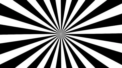 Black &amp; White Psychedelic Spinning Loop 02 25 fps Stock Footage 8960071