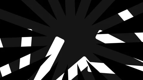 Black White Radial Burst Stock Footage 343511185