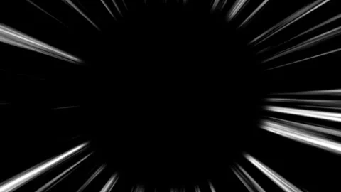 Black White Radial Light Speed Lines Burst Motion Background Loop Animation Vidéo 335490826