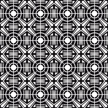 Black white round cross geometry pattern background Illustrazione stock