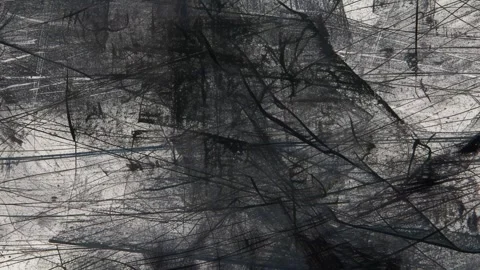 Black White Scratch Grunge Texture With Chaotic Monochrome Surface 库存影片 327929065