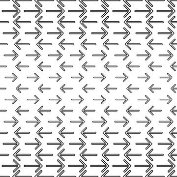 Black white seamless arrow pattern Stock Illustration
