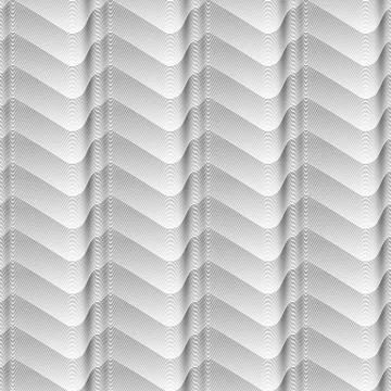 Black - white Seamless gradient lines wave seamless geometrical pattern Illustrazione stock