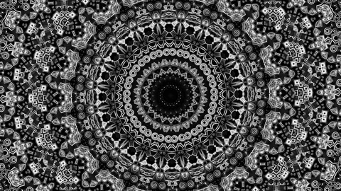 Black White Seamless Loop Hypnotic Meditation Visual Background Video 스톡 동영상 167988713