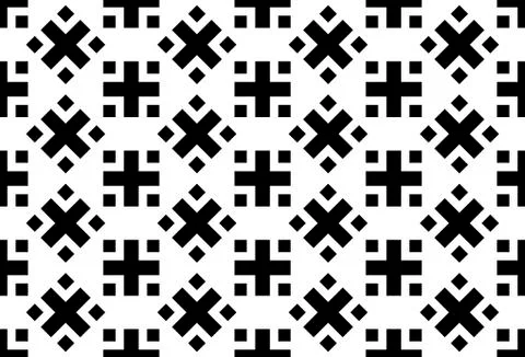 Black on white seamless pattern. Abstract background Stock Illustration