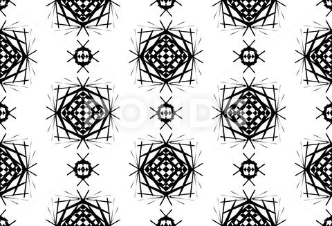 Black on white seamless pattern. Abstract background Illustration