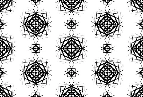 Black on white seamless pattern. Abstract background Ilustración de archivo