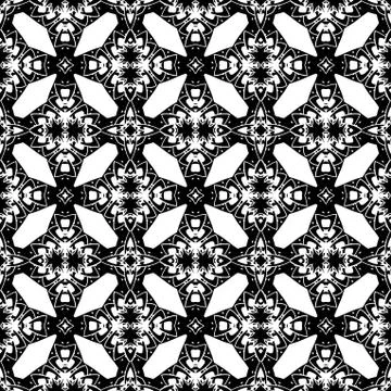 Black - white seamless pattern Stock Illustration