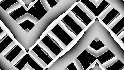 Black &amp; White Shapes Motion background Stock Footage 119955707