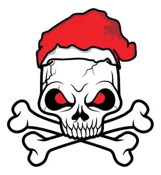 Black white Skull head vector illustration Stock Illustration