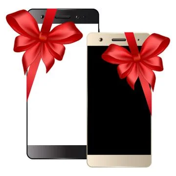 Black white smartphone Stock Illustration