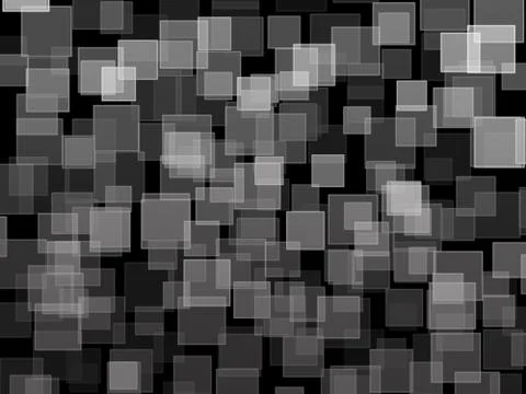 Black white square bokeh on abstract background Stock Illustration