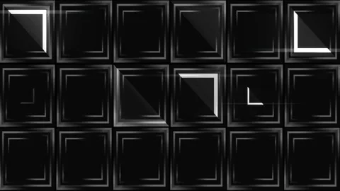 Black White Stage Quad Pattern strobing elements Video Art Motion Background Stock Footage 147729065