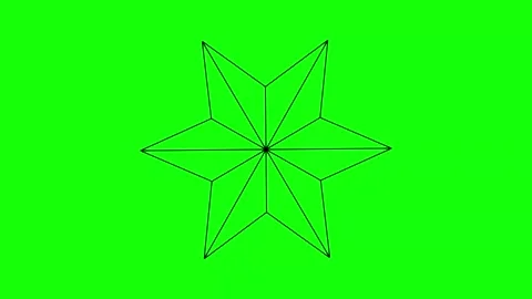Black White Star Horizontal 16:9 Green Screen Vidéo 340461121