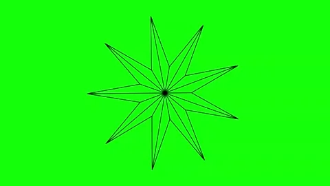 Black White Star Horizontal 16:9 Green Screen Stock Footage 340461166
