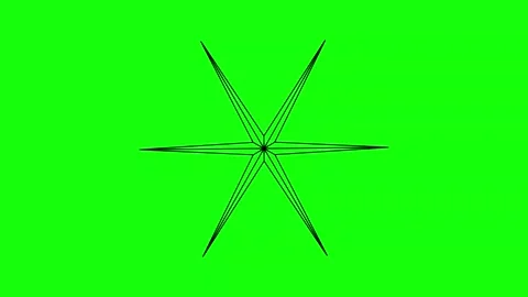Black White Star Horizontal 16:9 Green Screen Vídeo Stock 340461202