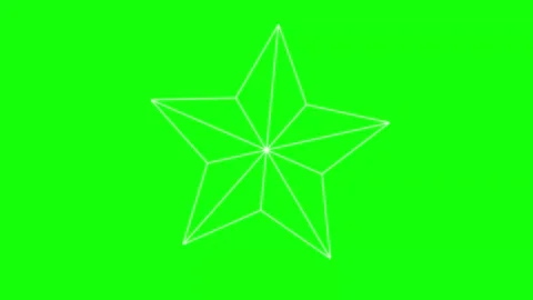 Black White Star Horizontal 16:9 Green Screen 動画素材 340461398