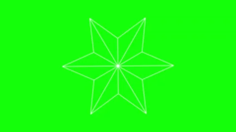 Black White Star Horizontal 16:9 Green Screen Stock Footage 340461406