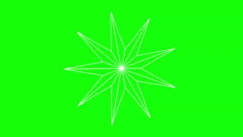Black White Star Horizontal 16:9 Green Screen Stock-Footage 340461441