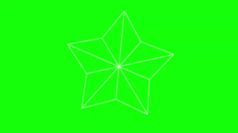 Black White Star Horizontal 16:9 Green Screen Video stock 340461448