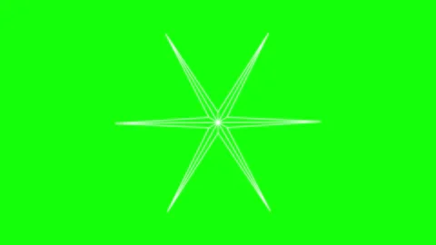Black White Star Logo Horizontal 16:9 Green Screen Vidéo 340461470