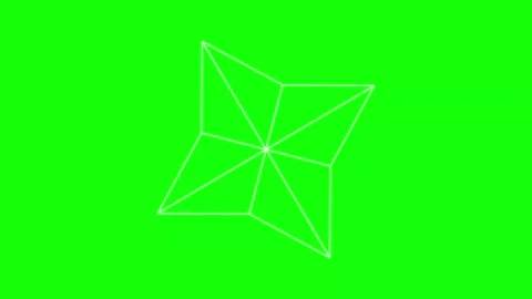 Black White Star Triangle Horizontal 16:9 Green Screen Stock Footage 340461394