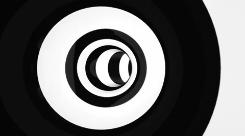 Black white stripe tunnel Stock Footage 32185860