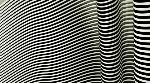 Black-white striped abstract background. 3d render illustration Illustrazione stock
