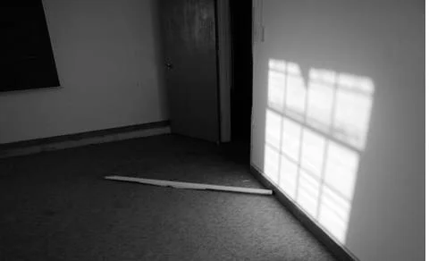 Black &amp; White - Sun through Window Frame Stock Photos
